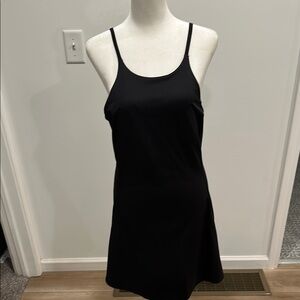 Black Sleeveless Active Dress with Shorts